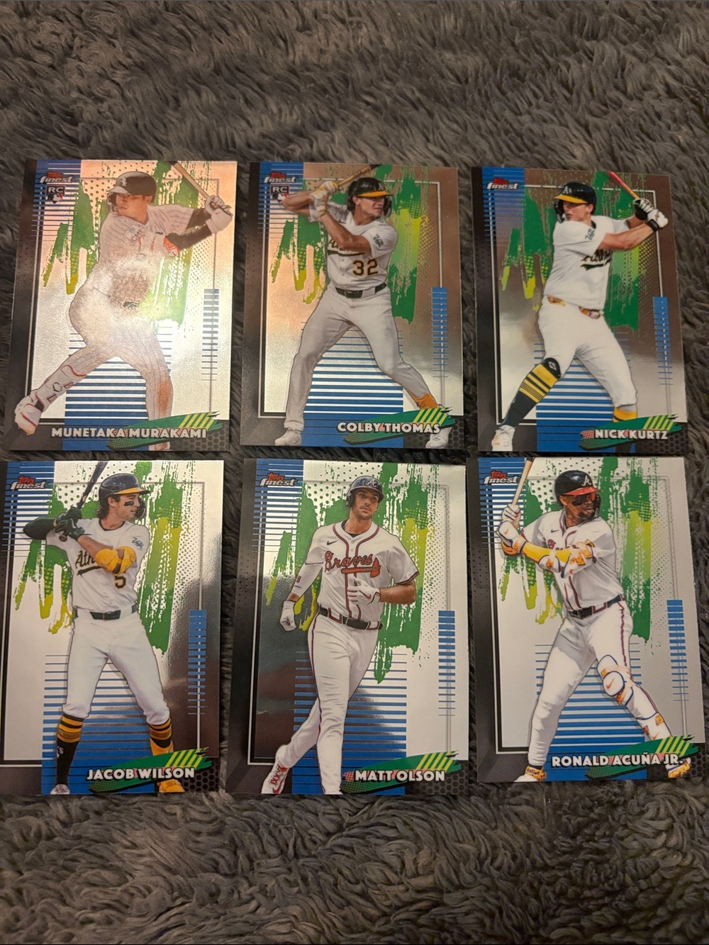 Ronald Acuna Jr, Colby Thomas RC and other Topps Finest baseball cards